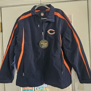 NFL Chicago Bears Navy Jacket with Orange Accents